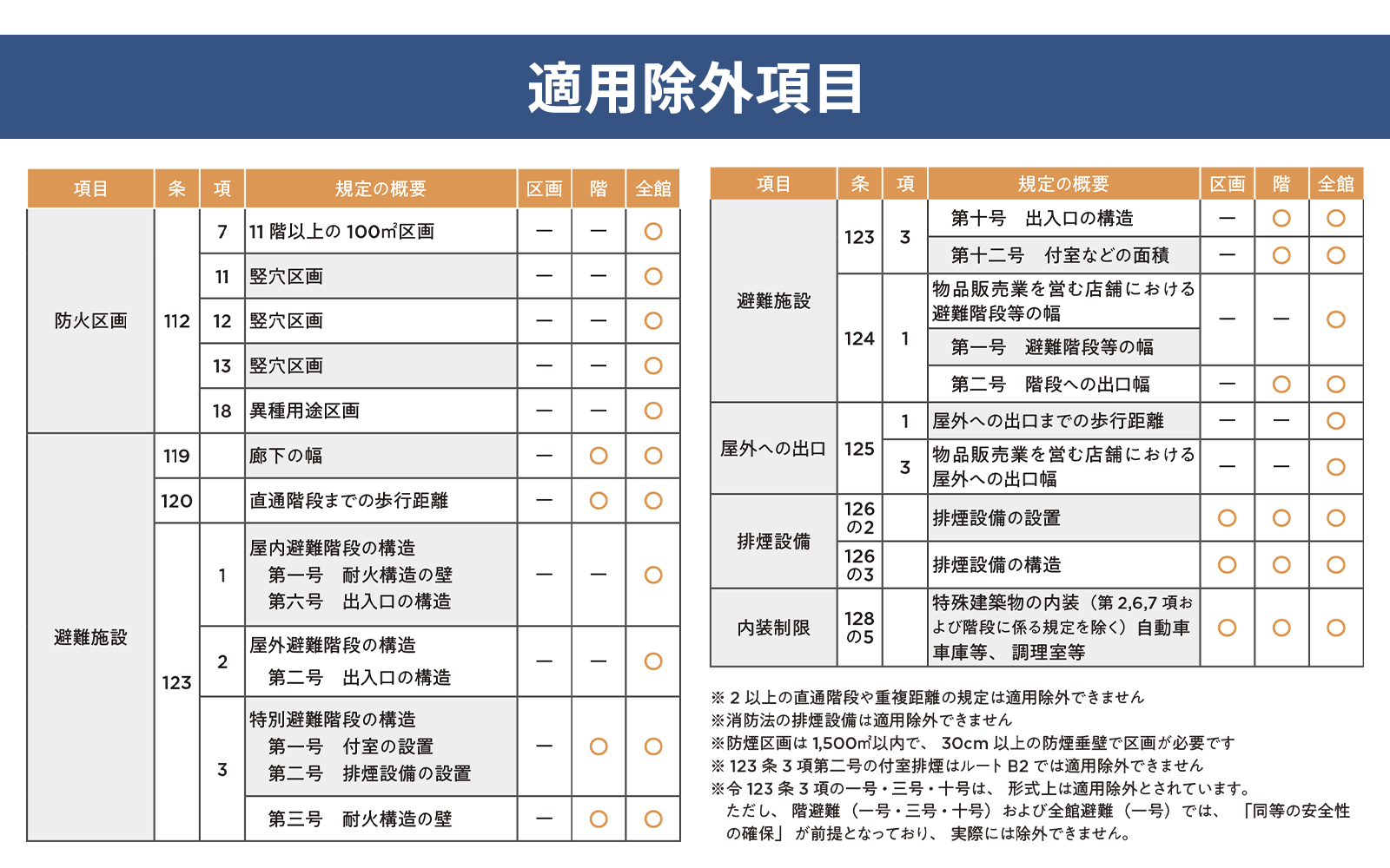 適用除外項目